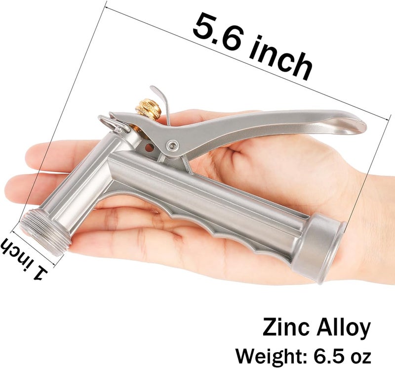 BILBAL Garden Hose Nozzle, Water Hose Sprayer Nozzle with Threaded Front, Full Size Zinc Metal Pistol Grip High Pressure Nozzle, Adjustable Spray Water Flow for Watering, Washing, Cleaning (2 Pack) - Image 2